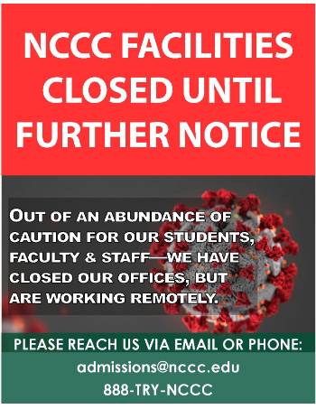 NCCC facilities closed due to COVID-19 crisis