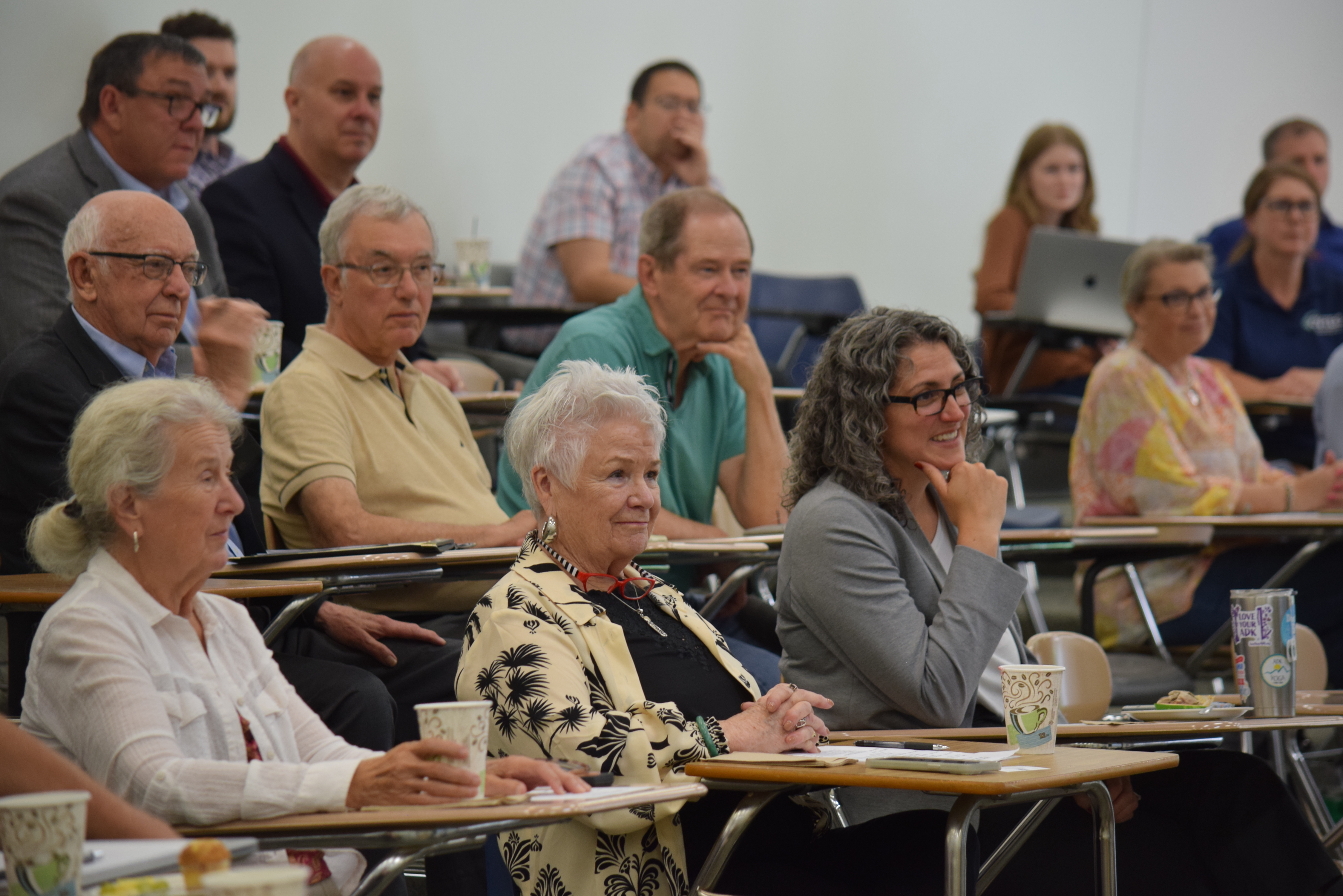 Attendees listen during a presentation at the Higher Education at a Crossroads Summit at NCCC on Tuesday, June 4, 2024.