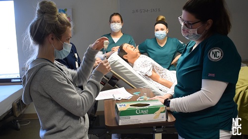 Nursing students at North Country Community College