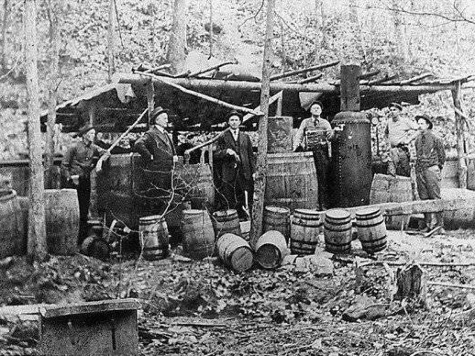 Bootleggers in the woods